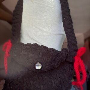 Black crochet bag!
